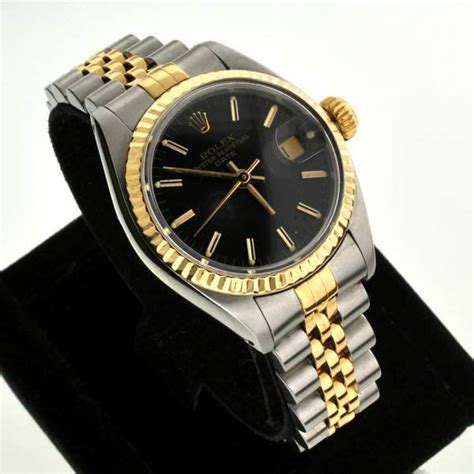 womans rolex watch with black face|rolex watch face sizes.